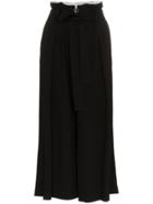 Proenza Schouler Cropped Wide Leg Belted Trousers - Black