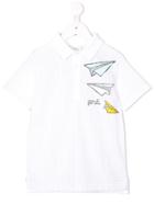 Fendi Kids Paper Plane Polo Shirt - White