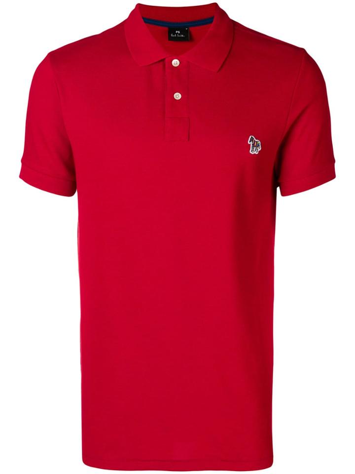 Ps Paul Smith Zebra Logo Polo Shirt - Red