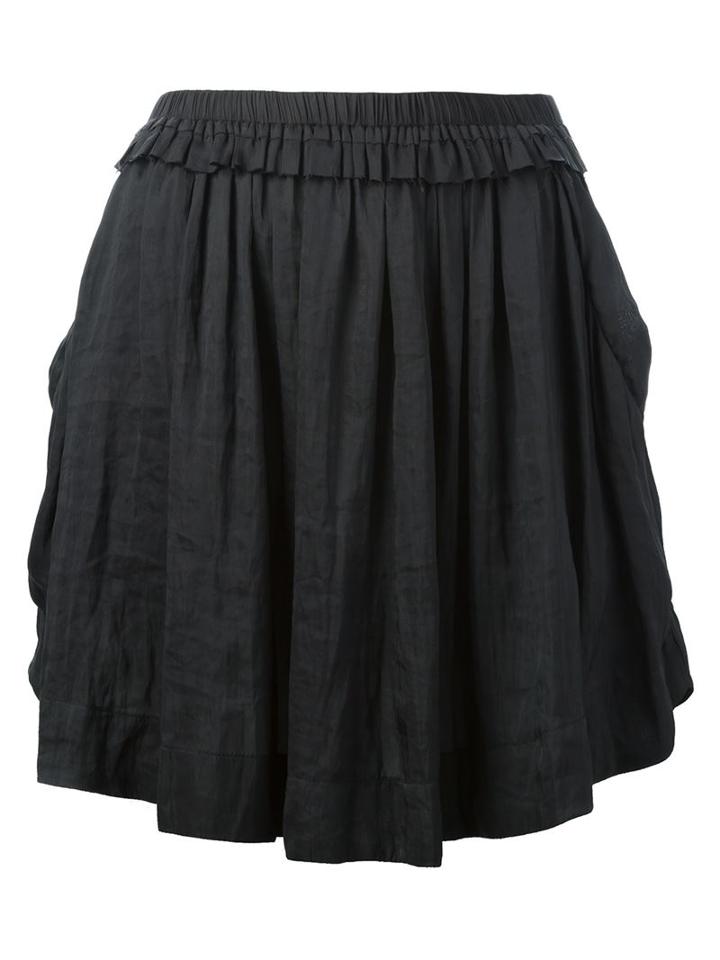 Raquel Allegra Shirred Short Skirt