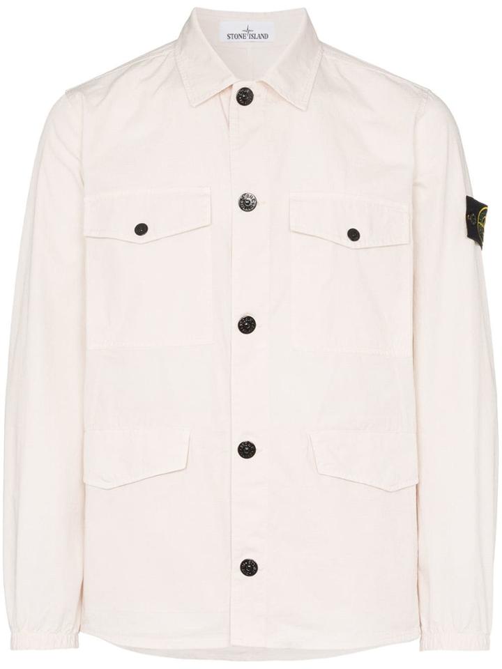 Stone Island Pocket Detail Shirt Jacket - Neutrals