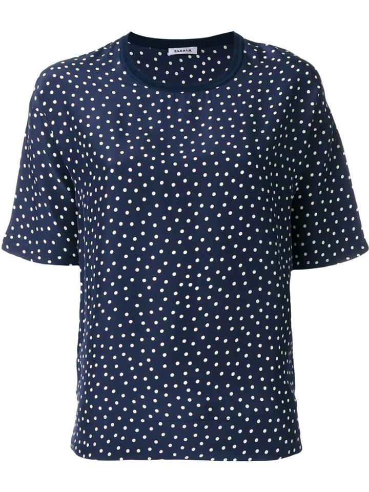 P.a.r.o.s.h. Sispot Pois Print T-shirt - Blue