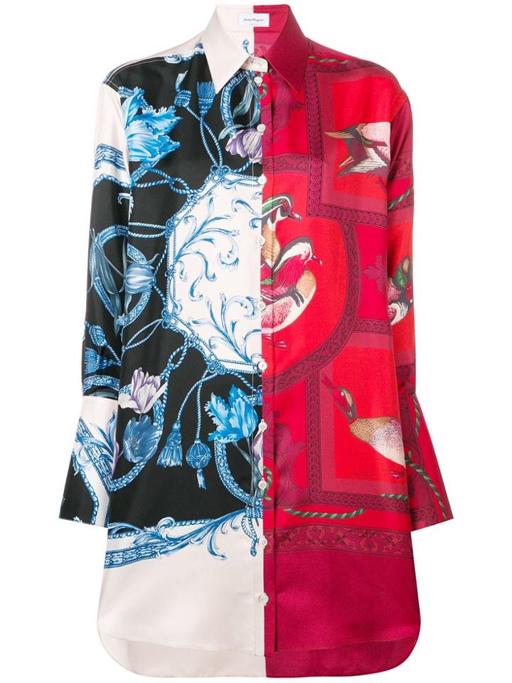 Salvatore Ferragamo Heritage Long Shirt - Blue