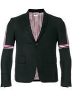 Thom Browne Rwb Elastic Stripe Sport Coat - Black