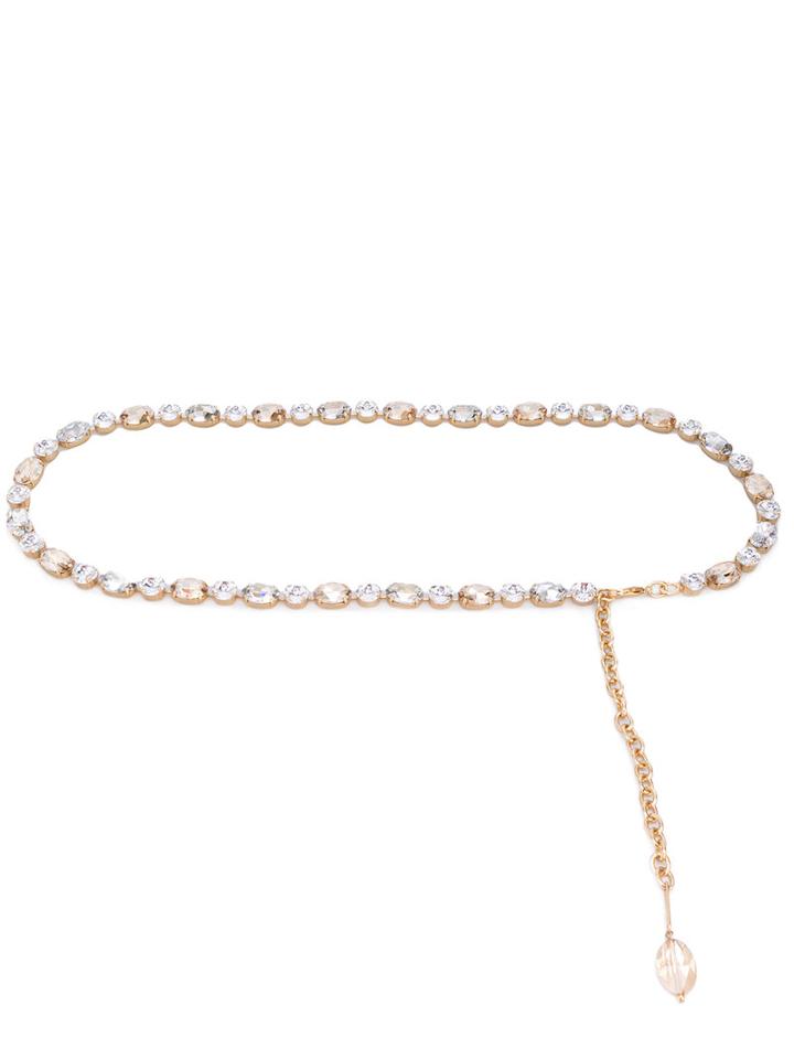 Orciani - Embellished Belt - Women - Metal/glass - One Size, Grey, Metal/glass