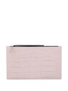 Alexander Mcqueen Crocodile-effect Clutch Bag - Pink