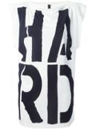 Gareth Pugh Hard Print Sleeveless T-shirt, Women's, Size: 44, White, Cotton/modal