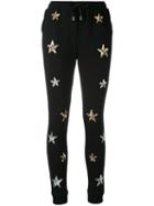 Zoe Karssen - Star Patch Track Pants - Women - Cotton/polyester - M, Black, Cotton/polyester