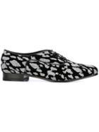 Saint Laurent Glitter Detail Lace-up Shoes