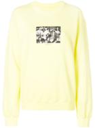 Julien David Contrast Print Sweatshirt - Yellow