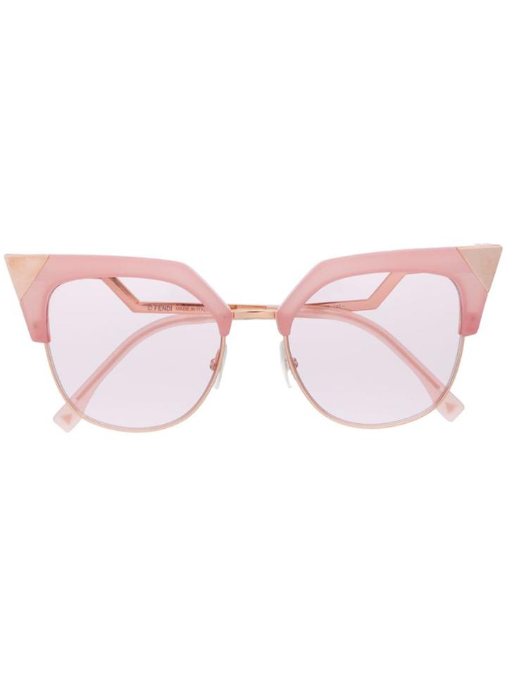 Fendi Eyewear Pointed Cat Eye Sunglasses - Pink