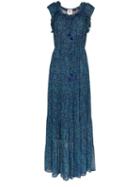 Figue Gianna Floral Print Dress - Blue