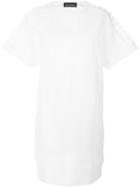 Diesel Black Gold T-shirt Dress, Women's, Size: M, White, Cotton/polyester