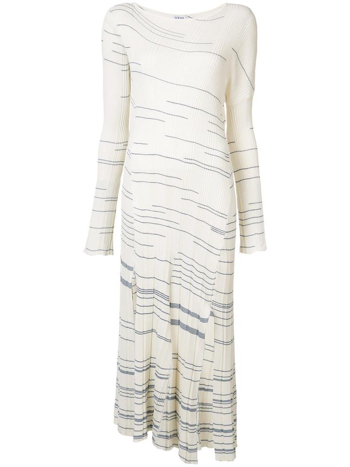 Loewe - Front Slits Midi Dress - Women - Cotton - M, White, Cotton