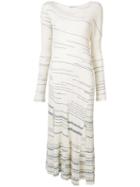 Loewe - Front Slits Midi Dress - Women - Cotton - M, White, Cotton