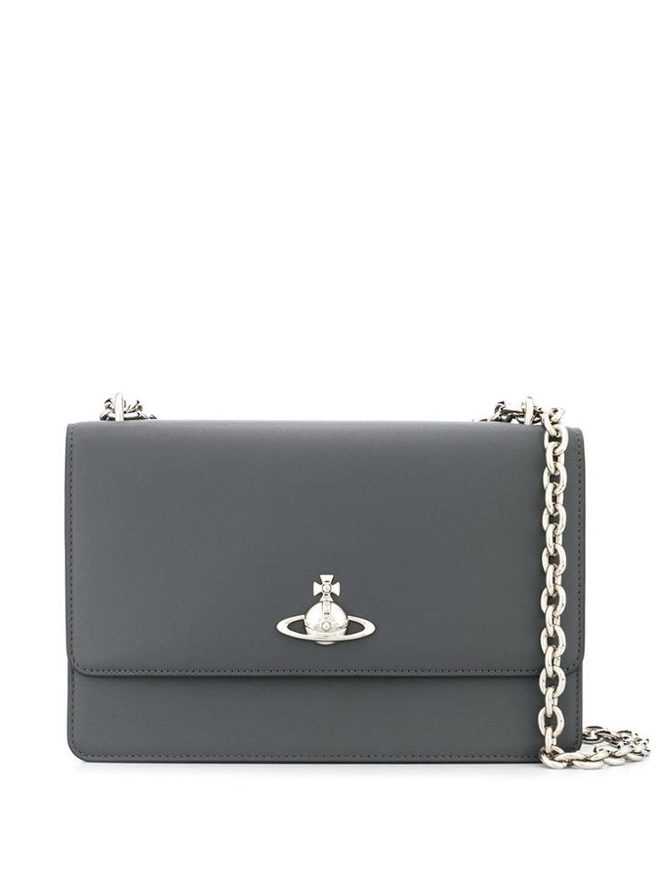 Vivienne Westwood Logo Plaque Crossbody Bag - Grey