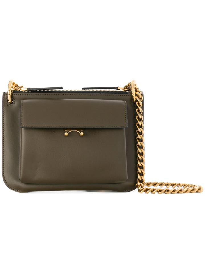 Marni Bicolour Pocket Crossbody Bag - Brown