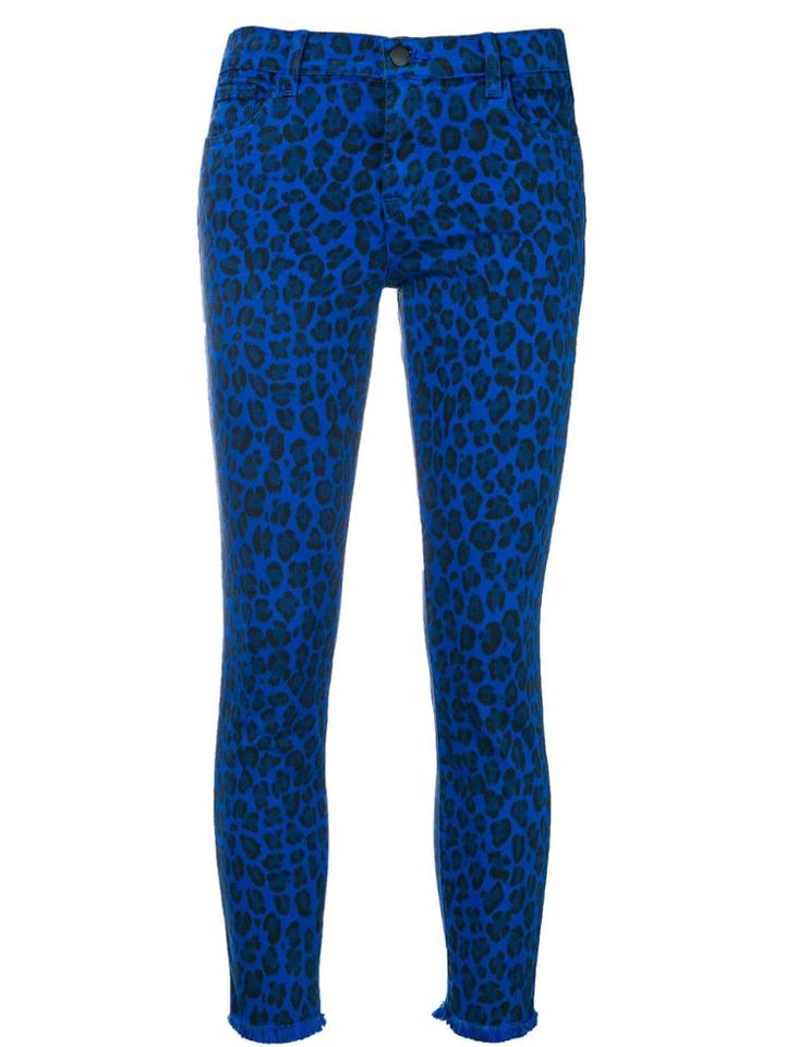 J Brand Leopard-print Jeans - Blue