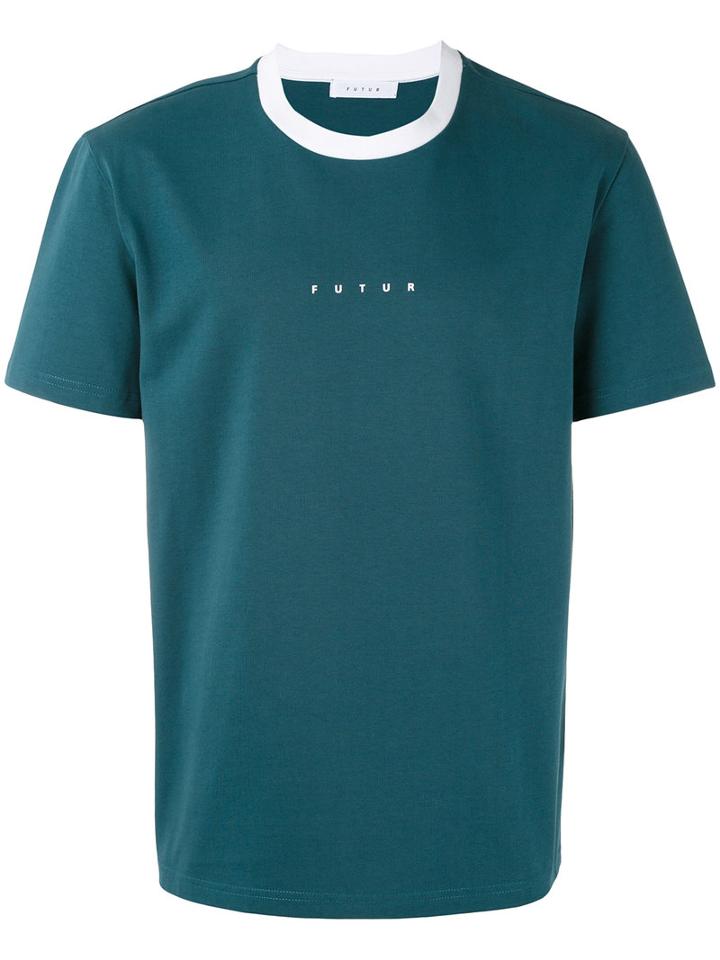 Futur - Branded T-shirt - Unisex - Cotton - M, Blue, Cotton