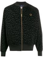 Fred Perry Miles Kane Lepoard Track Jacket - Black