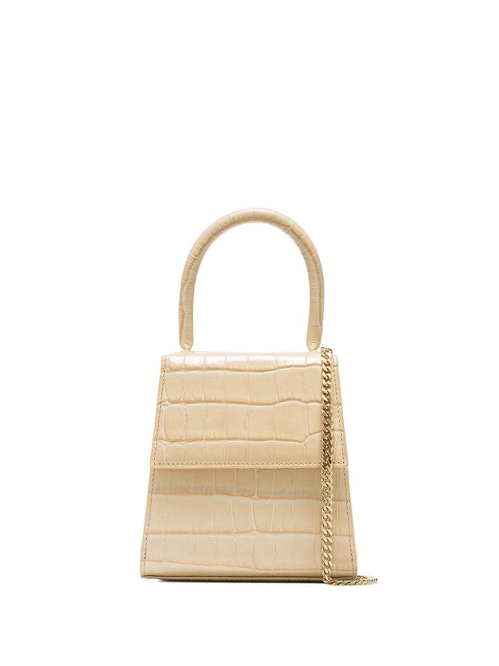 Rixo Trapeze Crocodile-effect Tote - Neutrals