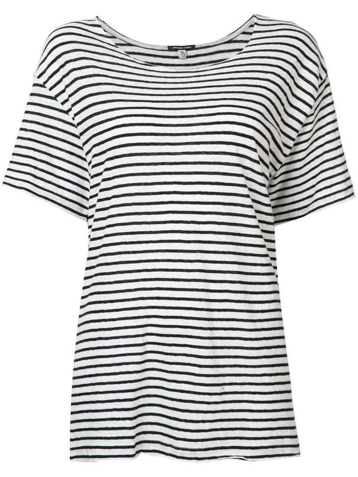 R13 Striped T-shirt, Women's, Size: Small, White, Cotton
