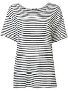 R13 Striped T-shirt, Women's, Size: Small, White, Cotton