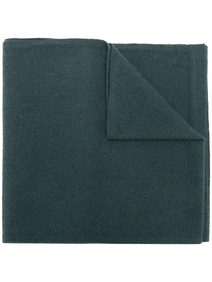 Z Zegna Fine Knit Scarf - Green
