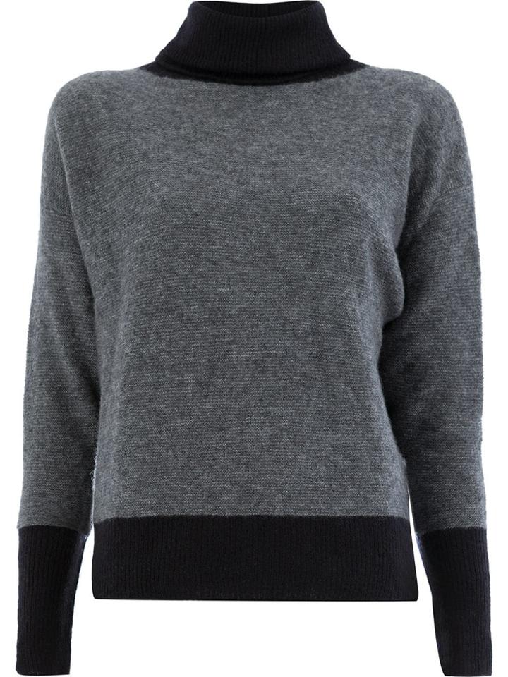 Maison Ullens Contrast Roll-neck Jumper - Grey
