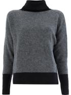 Maison Ullens Contrast Roll-neck Jumper - Grey