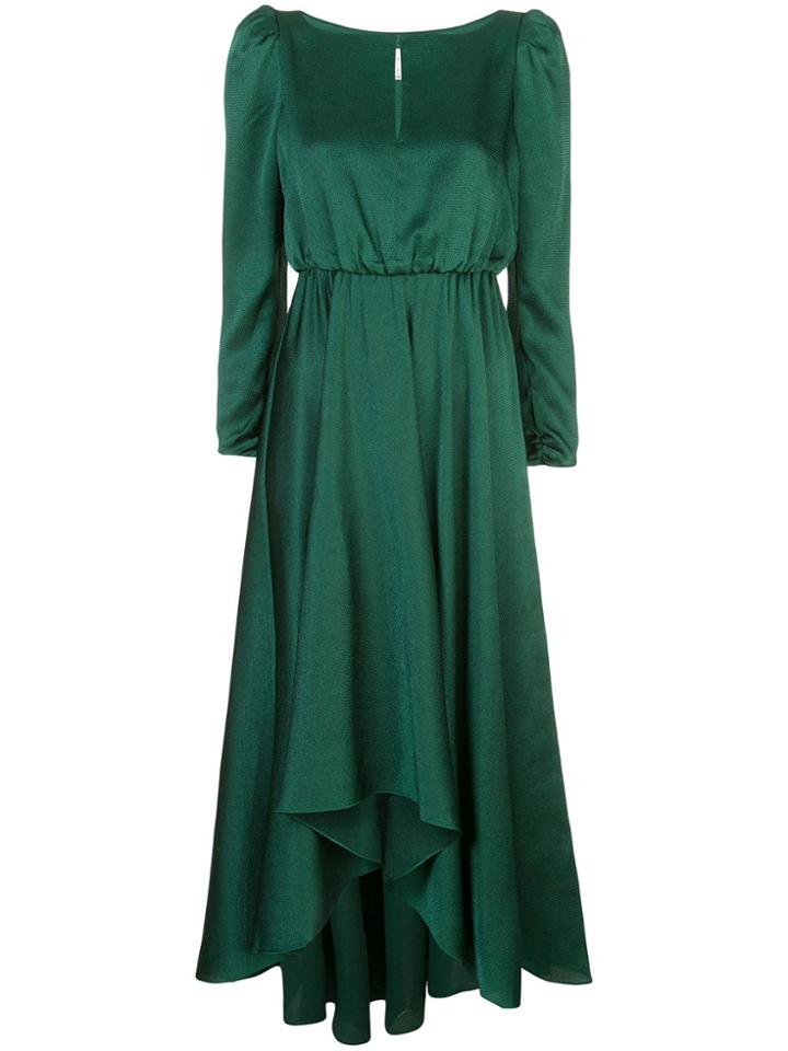 Sachin & Babi Satin Boat Neck Dress - Green