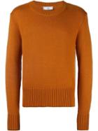 Ami Alexandre Mattiussi Crew Neck Sweater, Men's, Size: Xl, Yellow/orange, Acrylic/wool