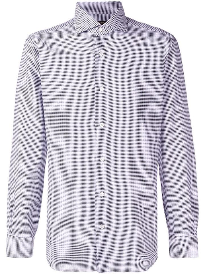 Barba Geometric Print Shirt - White