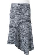 Bassike Melange Reverse Seam Skirt, Women's, Size: 6, Black, Nylon