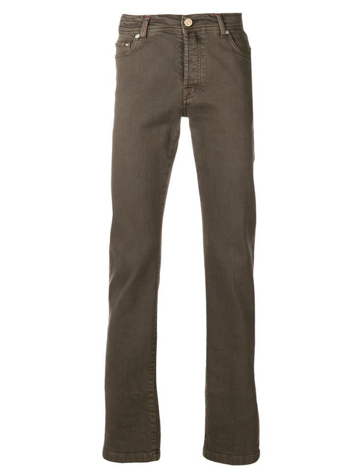 Kiton Slim-fit Jeans - Nude & Neutrals