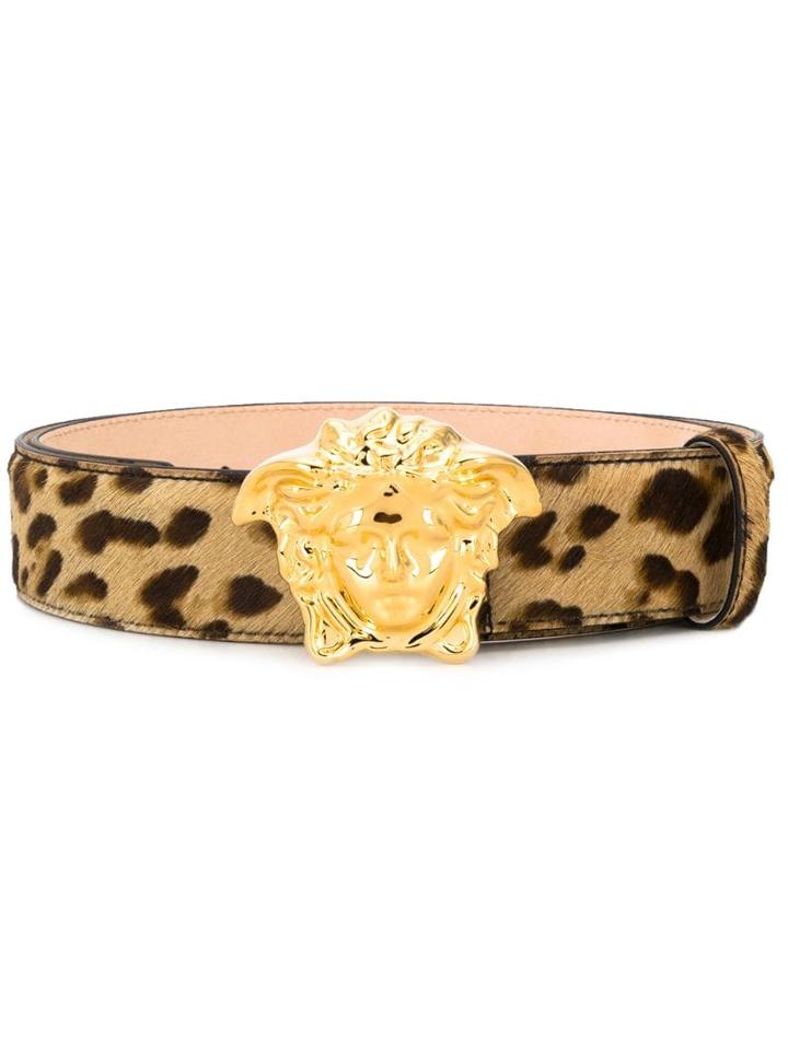 Versace Medusa Head Buckle Belt - Neutrals