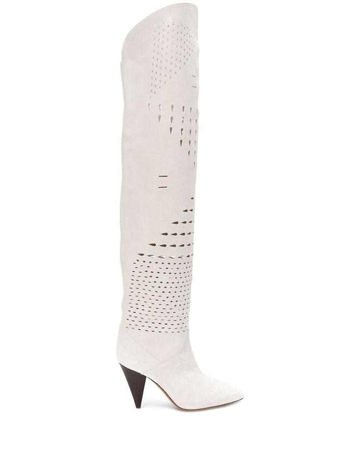 Isabel Marant Lurrey 90 Over-the-knee Boots - White