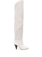 Isabel Marant Lurrey 90 Over-the-knee Boots - White
