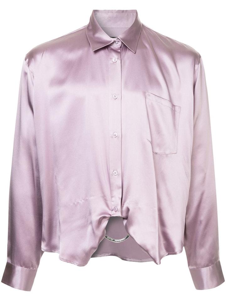 Martine Rose Ring-detail Fitted Shirt - Purple