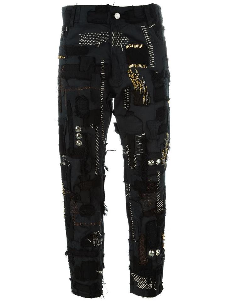 Heikki Salonen Skinny Fully Patched 5 Pocket Jean, Women's, Size: Small, Black, Cupro/cotton/spandex/elastane