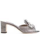 Dolce & Gabbana Bianca Embellished Sandals - Grey