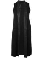 Salvatore Santoro Panelled Waistcoat, Women's, Size: 44, Black, Leather/suede