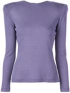 Christian Siriano Structured Shoulders T-shirt - Purple