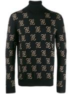 Fendi Karligraphy Ff Monogram Sweater - Black