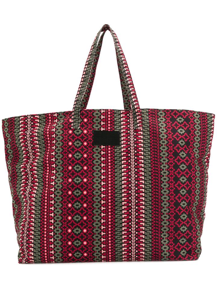 Fisico Etno Print Large Shopper Tote - Red