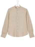 Manuel Ritz Kids Grandad Collar Shirt - Nude & Neutrals