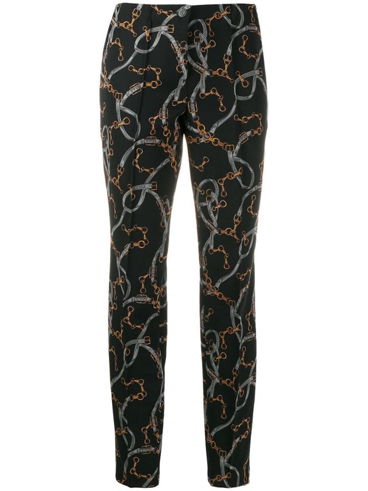 Cambio Chain Print Trousers - Black