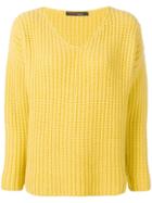 Incentive! Cashmere V-neck Cashmere Jumper - Yellow