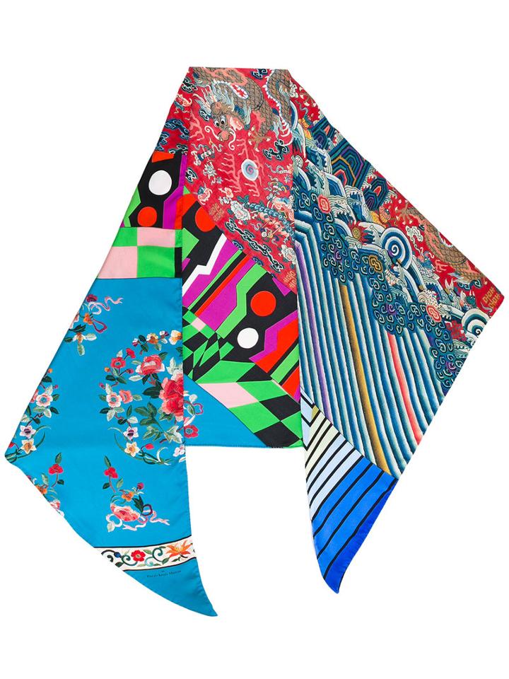 Pierre-louis Mascia - Clashing Prints Scarf - Women - Silk - One Size, Silk