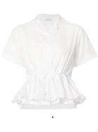 Tome - Frill Detail Blouse - Women - Cotton - Xs, White, Cotton